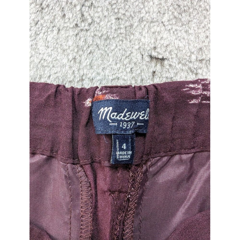 Madewell 1937 Pleated Tapered Leg Pants Women's Size 4 Purple - Picture 3 of 14